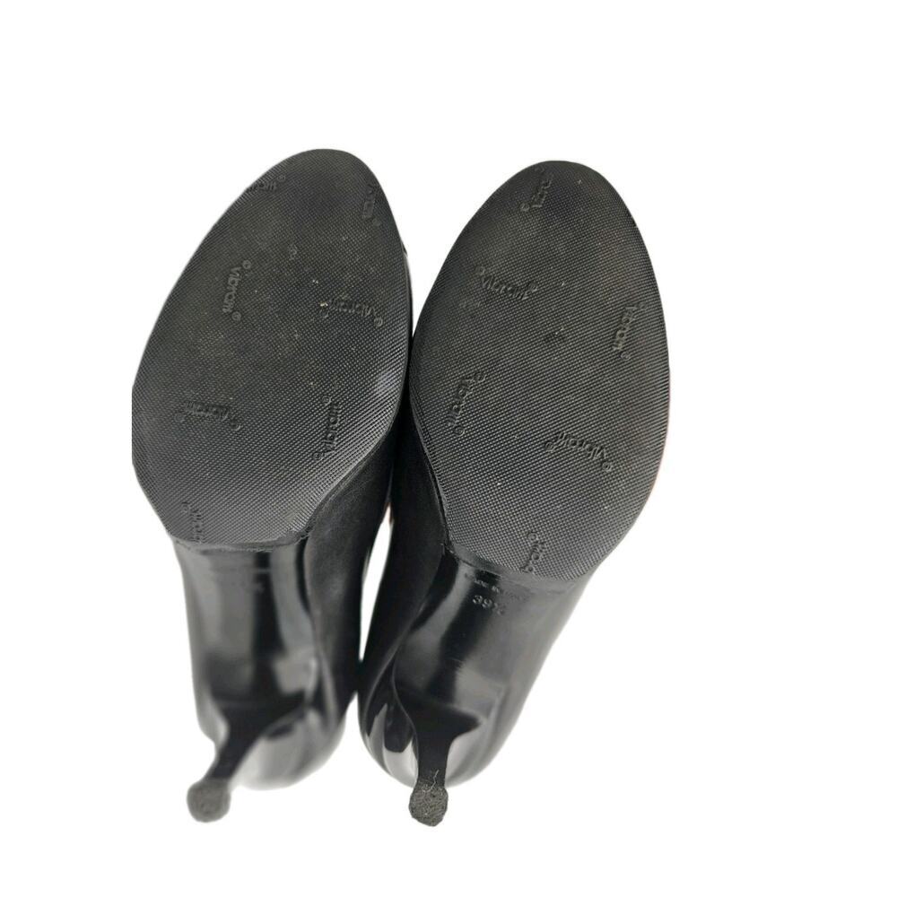 CHANEL Black Bow CC Logo Round Cap Toe Pump sz 39.5 Karl Lagerfeld Collection - Picture 5 of 7